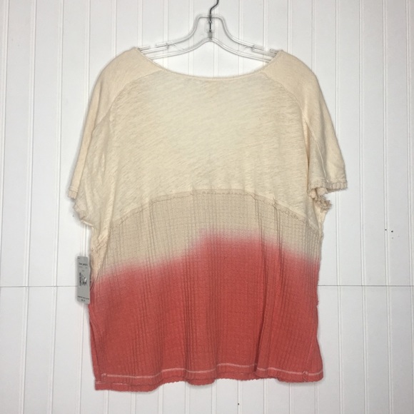 Free People Pink and Cream Ombré Sun Dial Tee - Picture 7 of 7